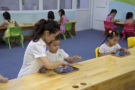 Trường mầm non đầu tiên ứng dụng công nghệ iPad ở Việt Nam